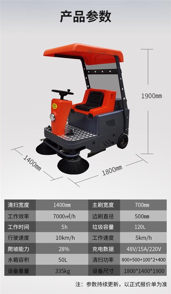 半封閉電動掃地車1450